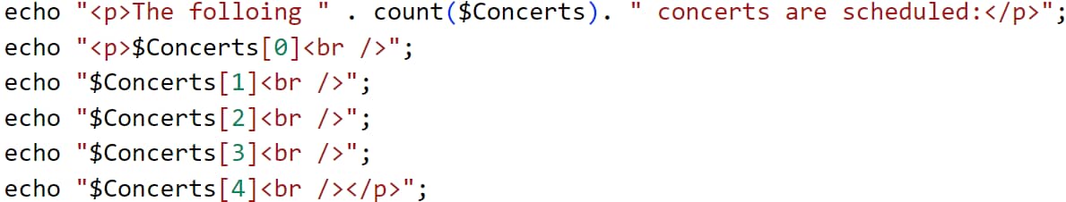 count() function code show