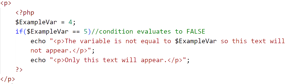 executing-single-echo-statement-due-to-false-condition