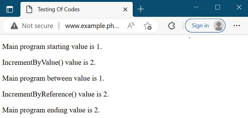 local and reference value