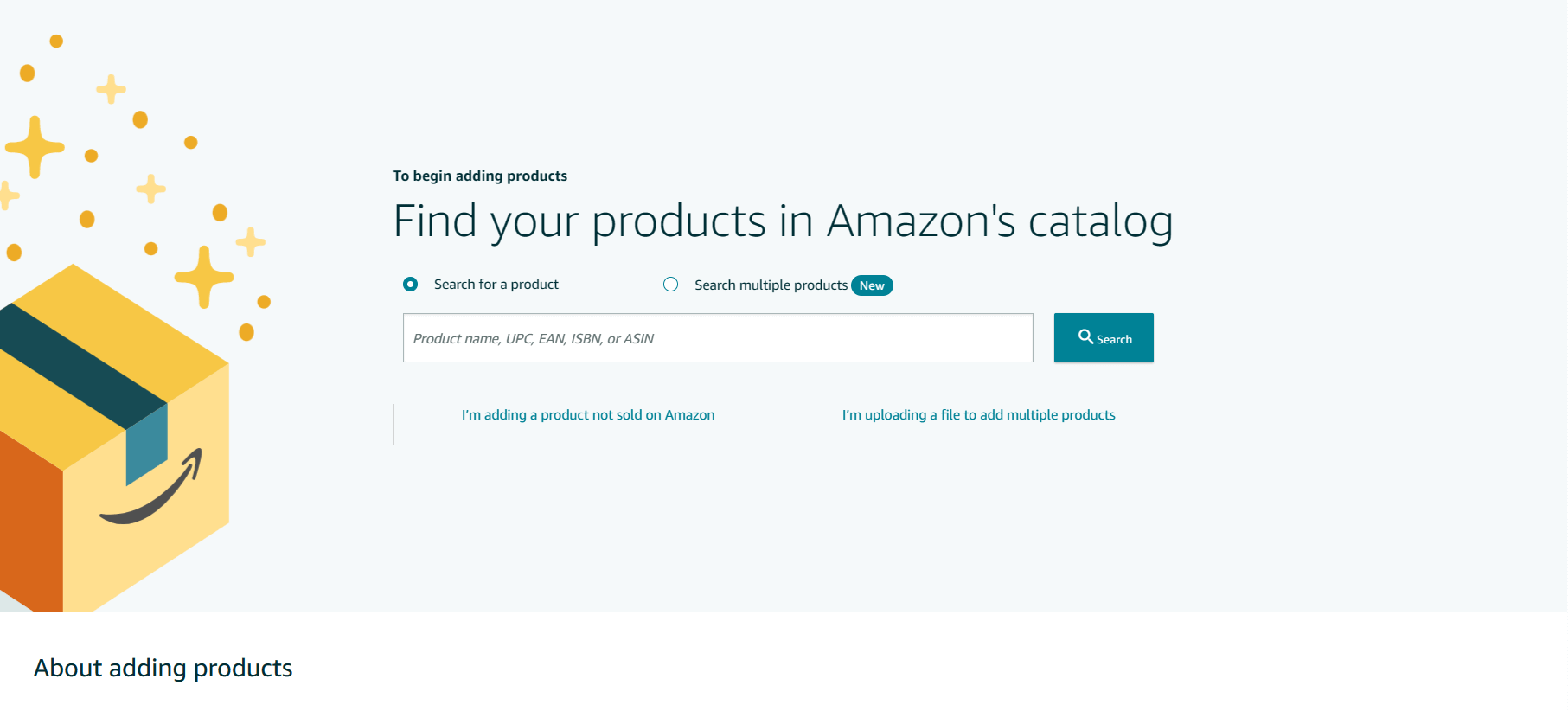 add product using catelog tab